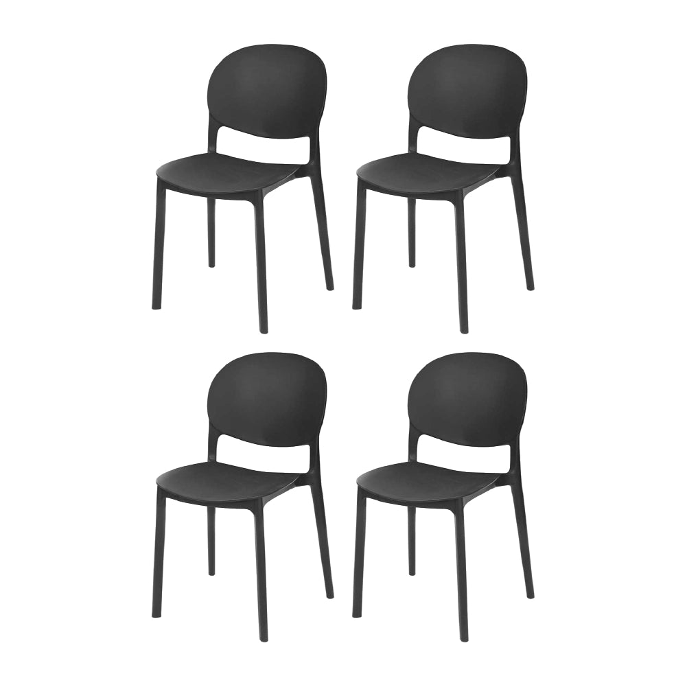 Sedia in Termoplastica Kit 4pz Sedie Impilabili Resistenti per Sala da Pranzo, Cucina , Terrazzo