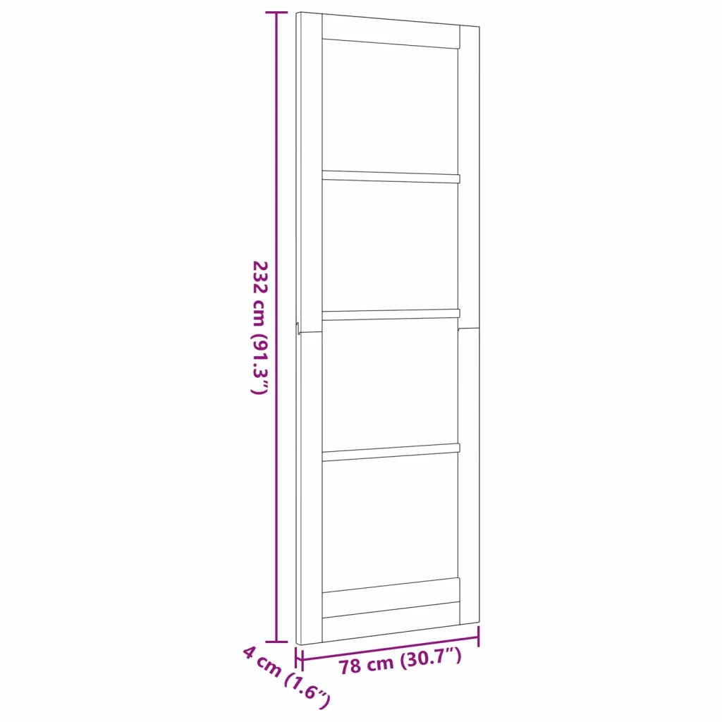 Porta Interna ORKDAL Marrone 78 x 232 cm 4102691