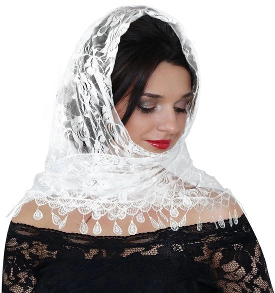 Solidchoice - Lucente per Matrimonio - Foulard - Sciarpa - Cappello per la Testa - 50 x 50 cm - Adatto per Feste