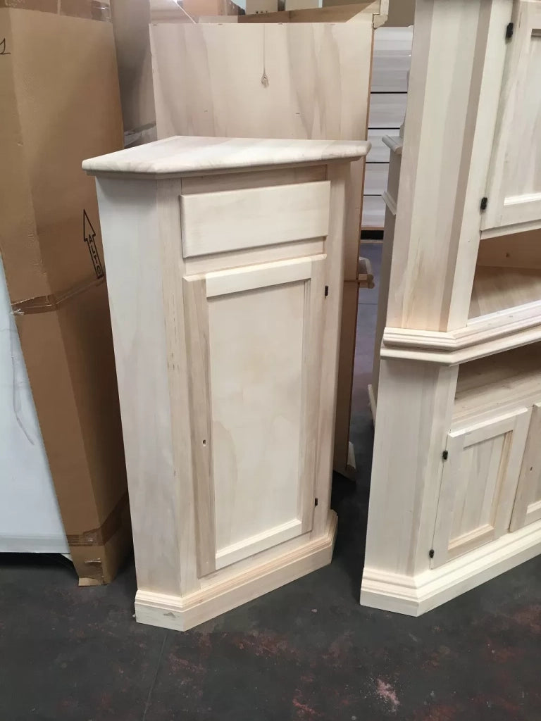Angolare in legno classico 1 porta 1 cassetto grezzo l.54 x 54 h.130 (5010) - Mobili 2G
