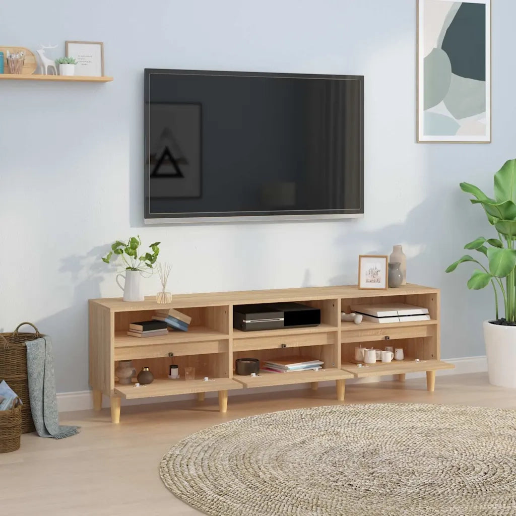 Mobile Porta TV Rovere Sonoma 150x30x44,5 cm Legno Multistrato 831912