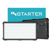Instarter Faretto per fotografia, Pannello LED RGB per studio fotografico da 10 W, Luce tascabile per smartphone, controllo tramite App, illuminazione 3200-7500K