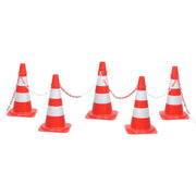 Set Segnaletica Coni Stradali e Catena da 10 m Rosso Bianco CFW1605615