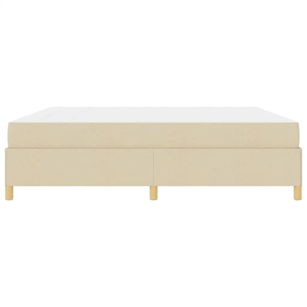 Struttura del letto con materasso Crema 200 x 200 cm Tessuto 3398967