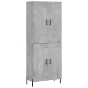 Credenza | Madia | Buffet da pranzo | Armadio da pranzo Grigio Cemento 69,5x34x180 cm in Legno Multistrato