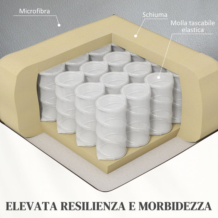 Poltrona Alzapersona Reclinabile 1 Motore con 8 Punti Massaggio 79x89x104 cm Riscaldamento e Telecomando Grigio Chiaro