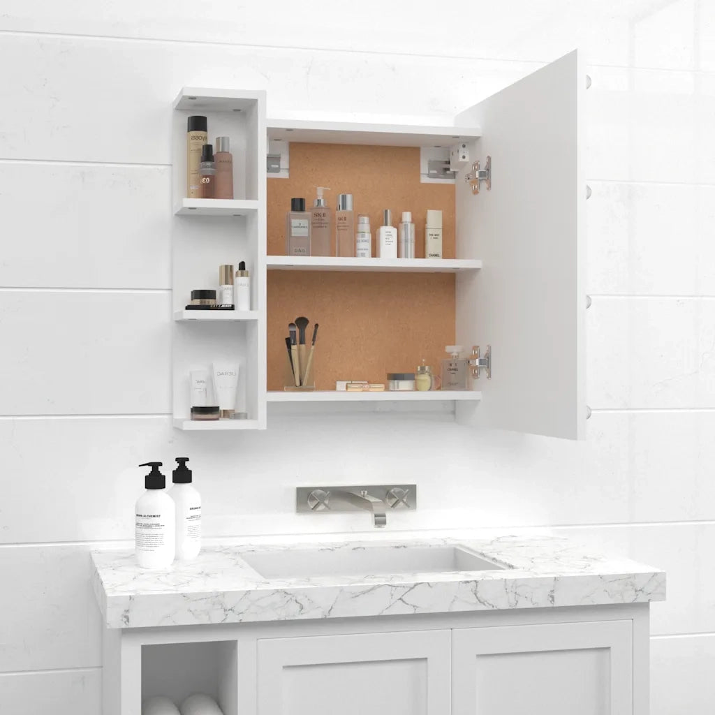 Mobile a Specchio | Armadio da bagno con LED Bianco 70x16,5x60 cm