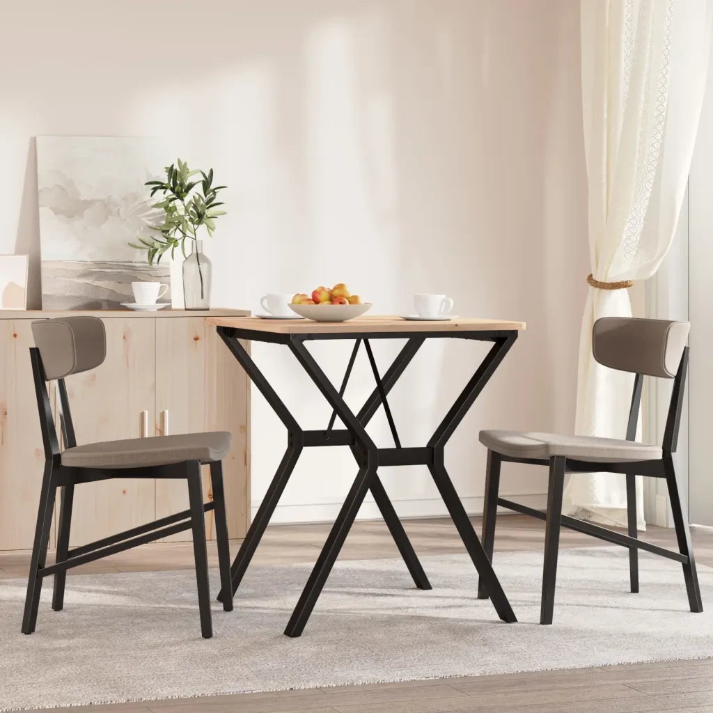 Telaio Gambe a Y per Tavolo da Pranzo 60x60x73 cm in Acciaio