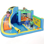 Castello gonflabile ¨C zephmum ¨C parco acquatico con toboga e trampolino, multicolore