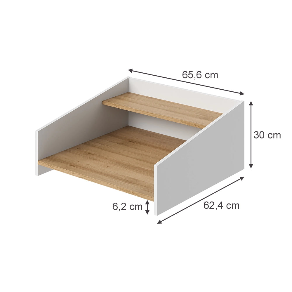 Sopralzo a scaffale Viktor Rovere artigianale/Bianco 65.6 x 30 cm Vicco