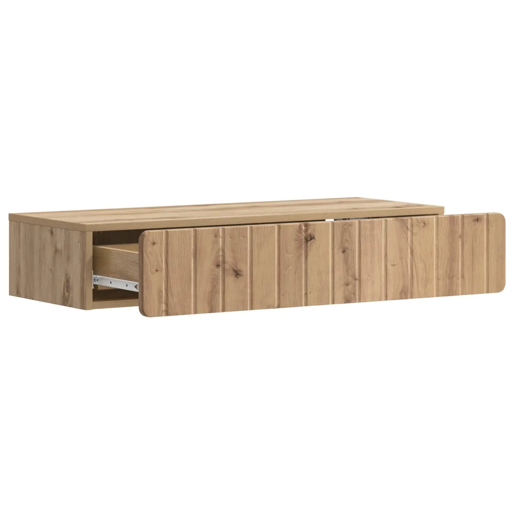 Tavolino da Parete Laterale Rovere Artigianale 898334