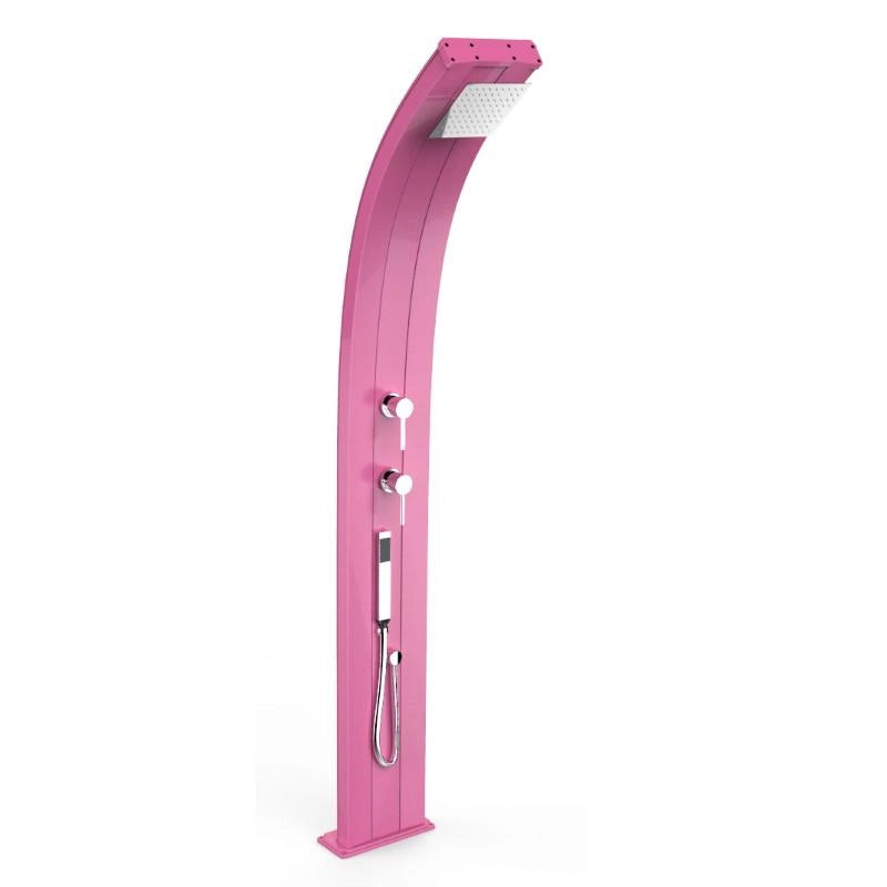 Doccia Tradizionale In Alluminio Dada Con Misceltore E Doccetta Mobile Colore Fuxia Cv-D345/4003