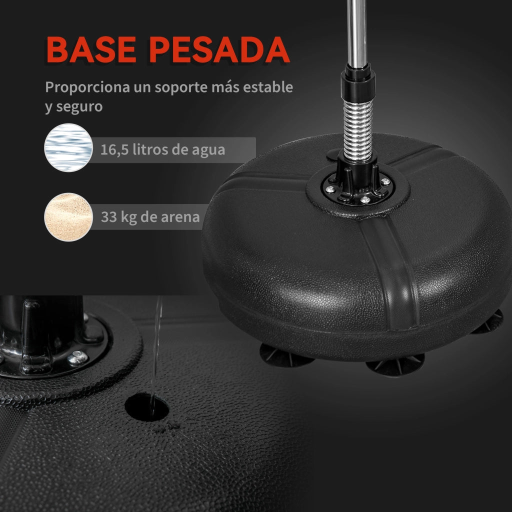 Sacco da Boxe Gonfiabile da Terra ¨C Xylo ¨C Altezza Regolabile 133-151cm Base Riempibile con Guantoni