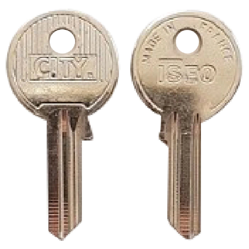 CHIAVE OTTONE NICHELATO '020079' lunghezza 24,3 mm - 4 spine- 10 pezzi  - ISEO