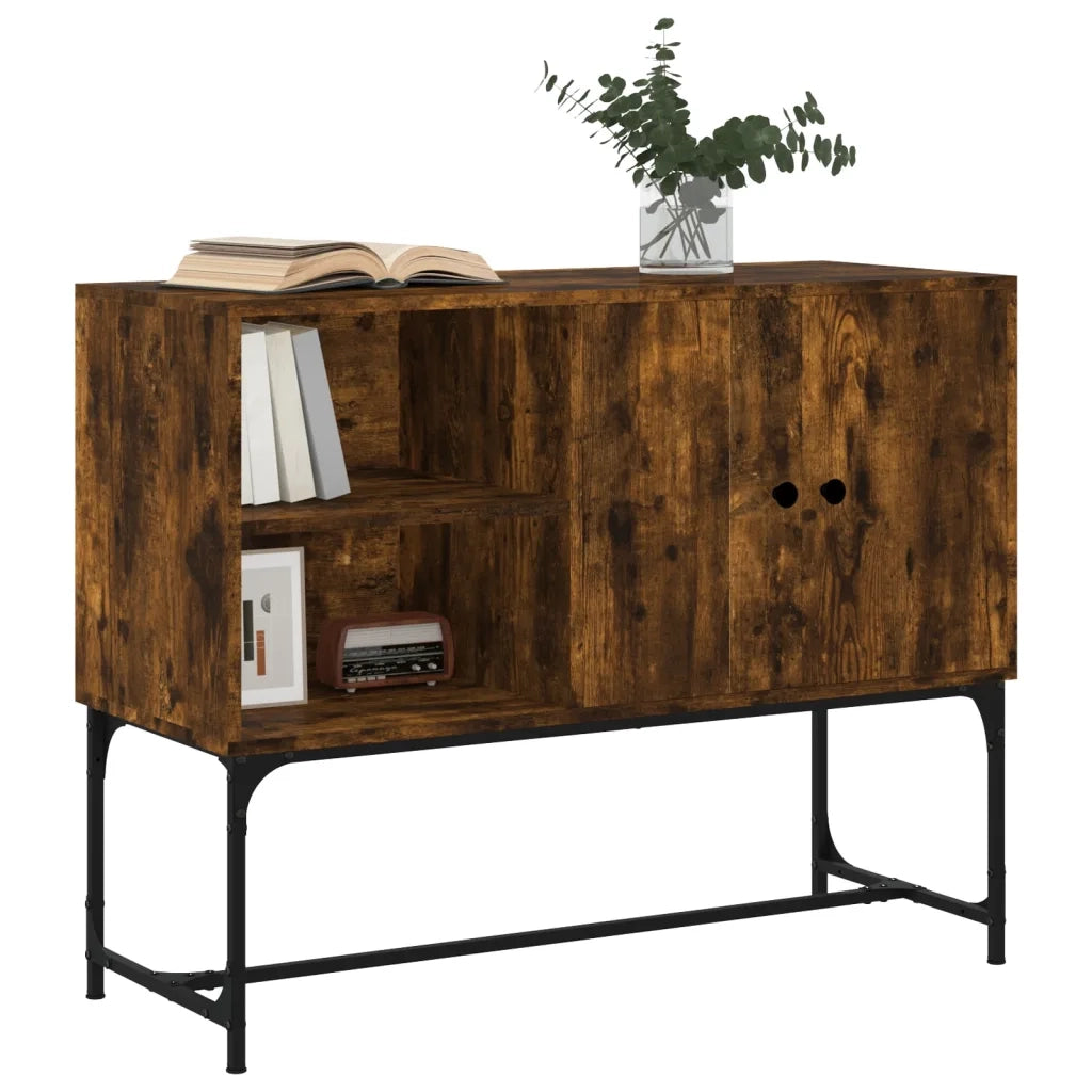 Credenza Rovere Fumo 100x40x79,5 cm in Legno Multistratocod mxl 78514