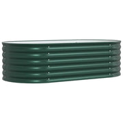 Fioriere | Cassetta per fiori | Letto Rialzato Verde 160 x 80 x 44 cm Acciaio