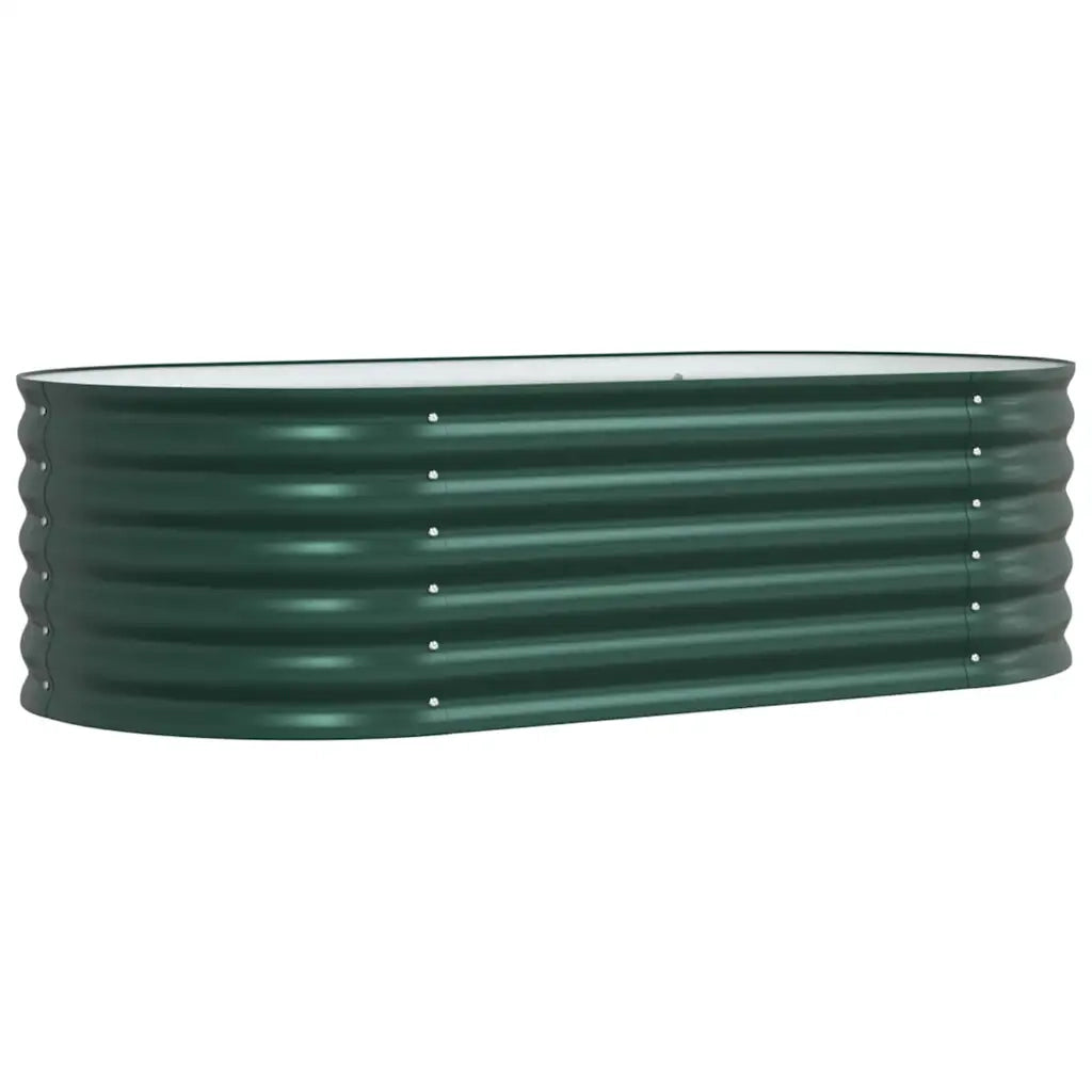 Fioriere | Cassetta per fiori | Letto Rialzato Verde 160 x 80 x 44 cm Acciaio