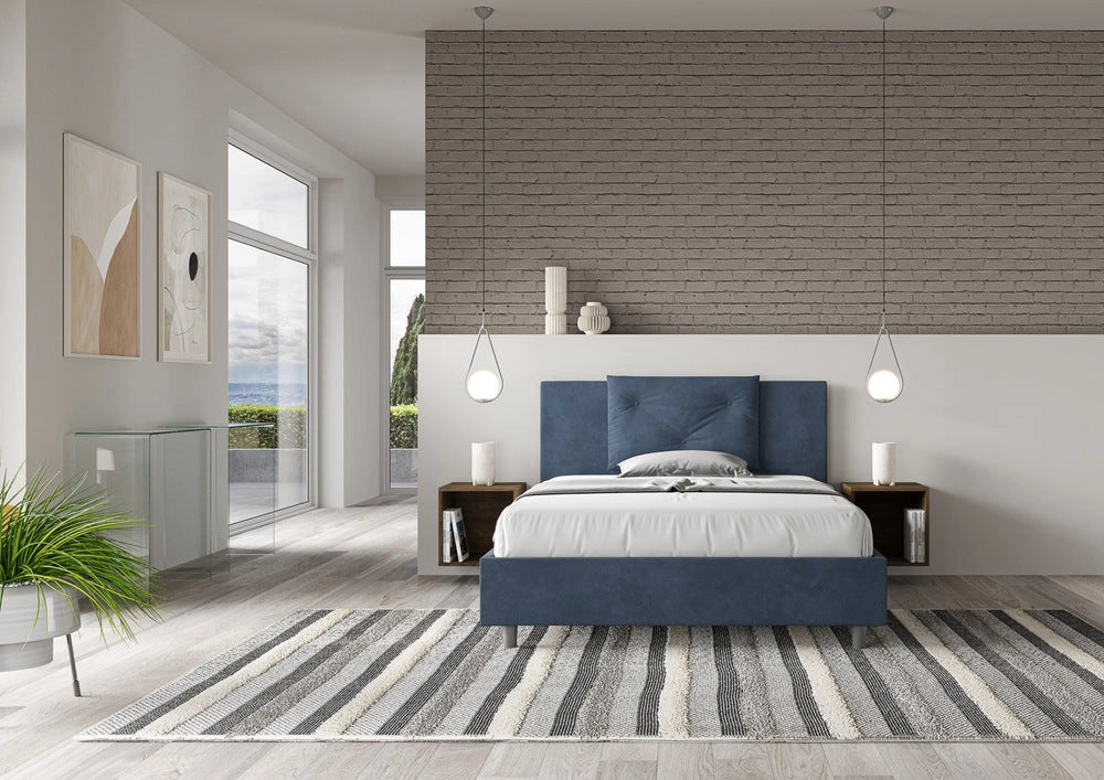 Letto Matrimoniale Extra Large 200x210 cm Senza Rete Appia Blu