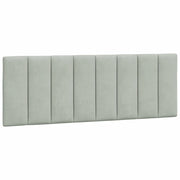 Cuscino Testiera Hanko Grigio Chiaro 120 cm in Velluto CFW8462130