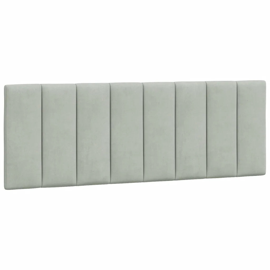 Cuscino Testiera Hanko Grigio Chiaro 120 cm in Velluto CFW8462130