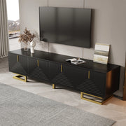 OKWISH Mobile TV con 4 Ante, Ripiani Interni, Cerniere Ammortizzate e Piedini Regolabili, 160 x 38 x 44.5 cm