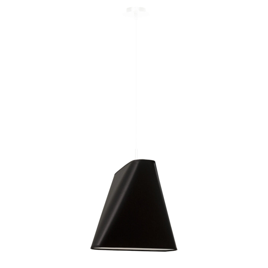 Lampada a sospensione nera trapezoidale Fioran E27 15W