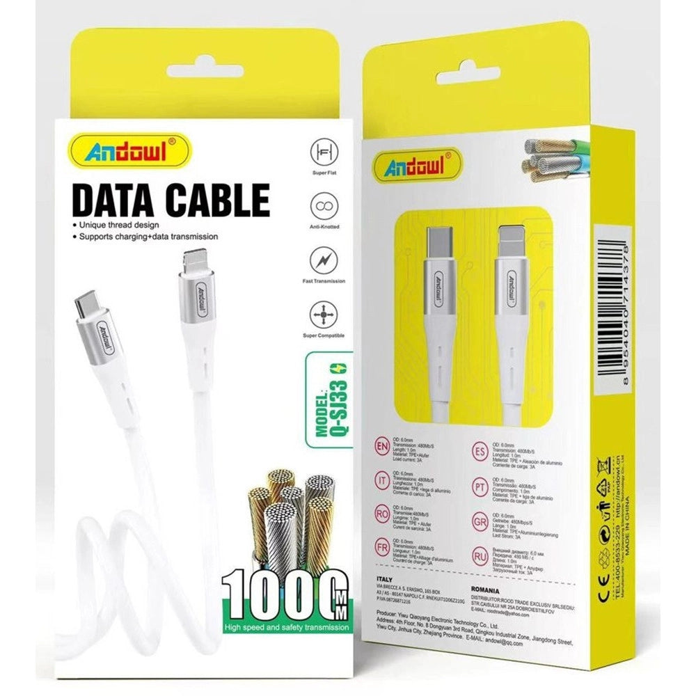 Trade Shop - Cavo Usb Ricarica Trasmissione Dati Ad Alta Velocità Da Type-c A Lightning 1mt Q-sj33 -