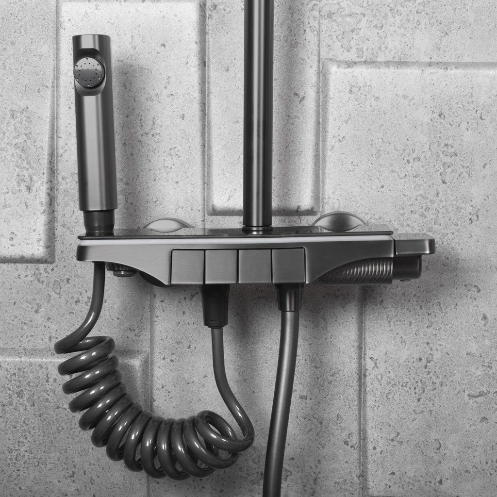 Set Doccia Rea Savio Led Titanium