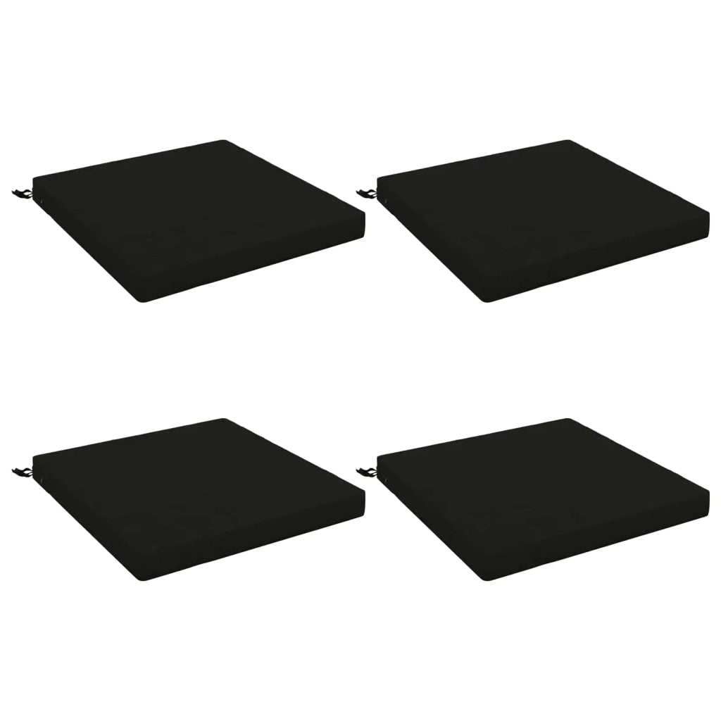 Cuscini per Sedia in 4 Pezzi SOEST 4 pz 100% Poliestere Nero 945064
