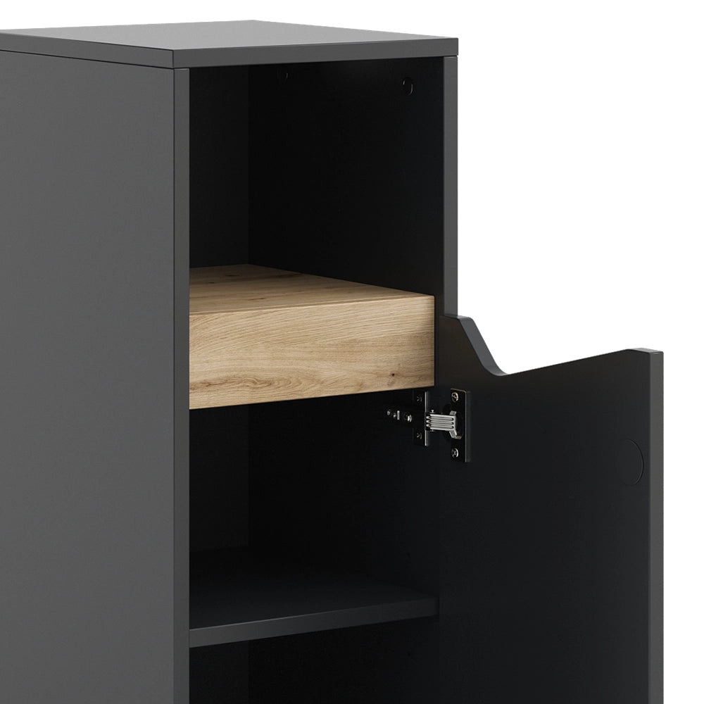 Vicco Mobiletto midi Antracite 30 x 74.5 cm con porta e vano aperto