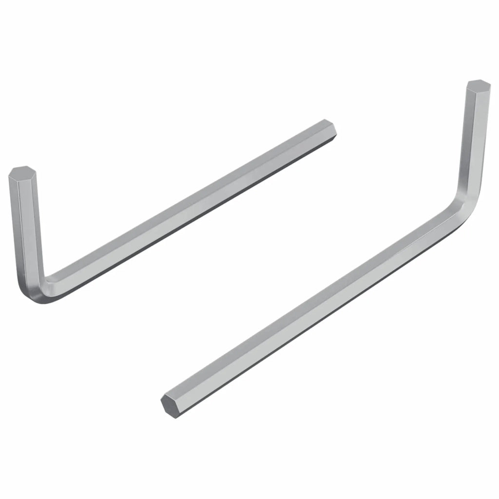 Chiave Esagonale 2 pz Argento 20 x 52 mm Acciaio CFW1546434