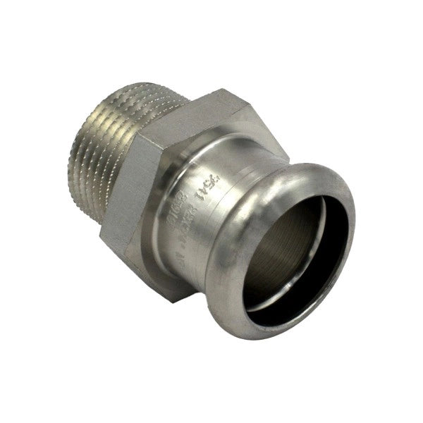 RACCORDO DRITTO A PRESSARE MASCHIO FEMMINA IN ACCIAIO INOX SERIE INOXPRES UNIKO - 3/4Xø18  - RMR