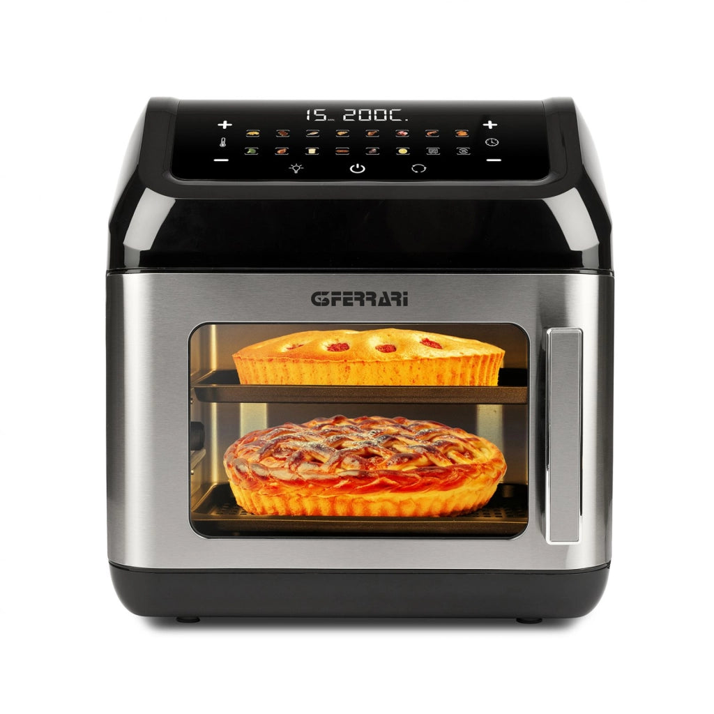 G3 ferrari g10187 friggisano evo 13l friggitreice ad aria, 1700w, 13 litri, 16 programmi, display digitale, funzione essiccatore, accessori inox bpa/pfoa free e ricettario inclusi