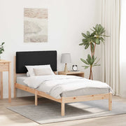 Letto con Testiera Rivestita Nero 90 x 200 cm 877866