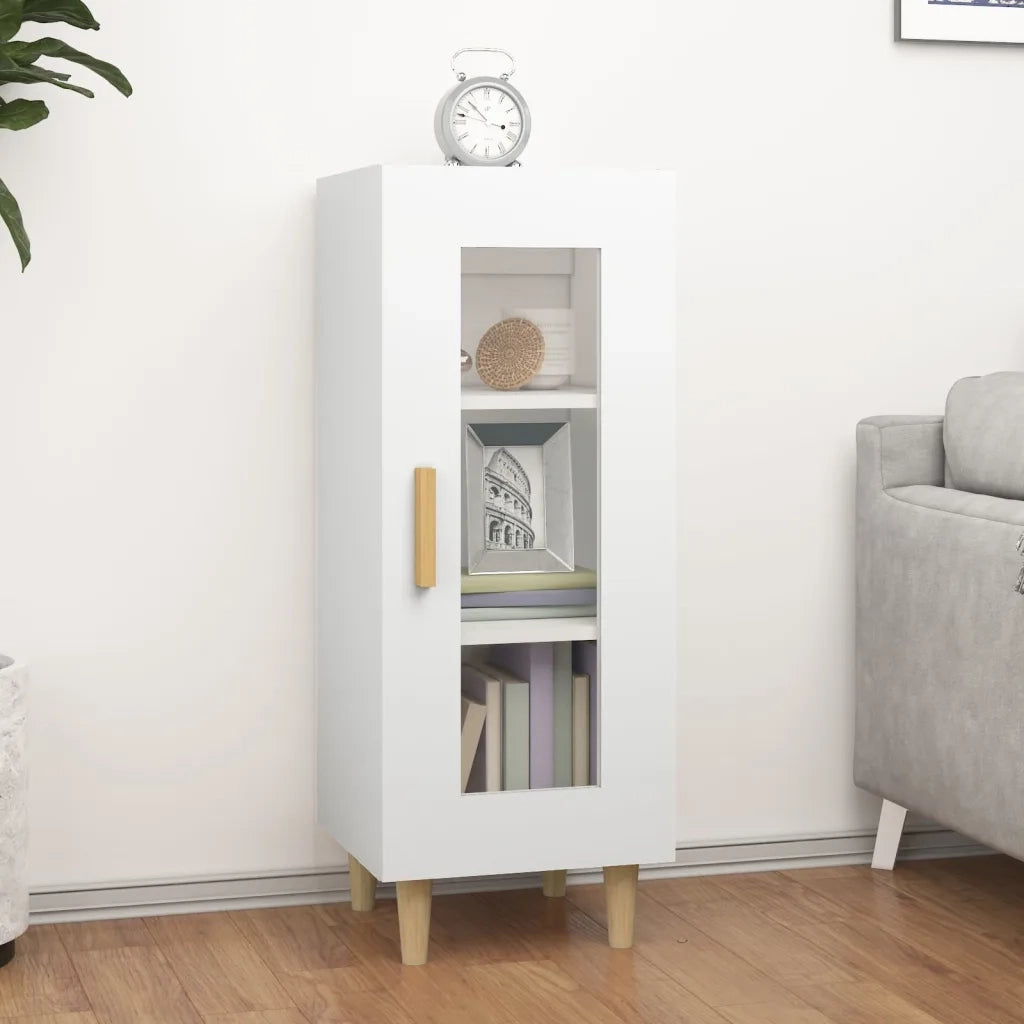 Credenza Bianca 34,5x34x90 cm in Legno Multistrato 812393