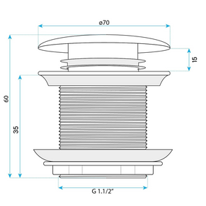 Tappo Vasca Rea Chrome