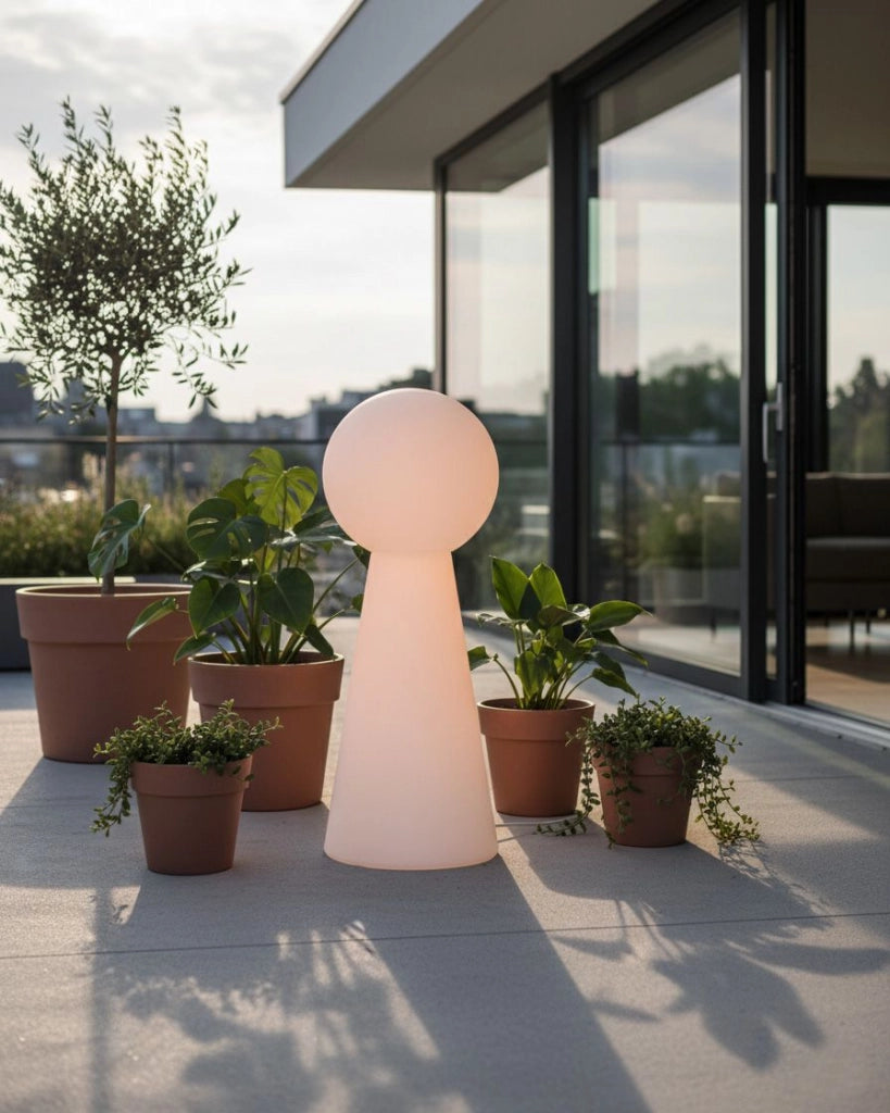 Lampada da terra decorativa a LED per esterni Design RGB Illuminazione Look moderno Materiale sintetico IP54 Bianco