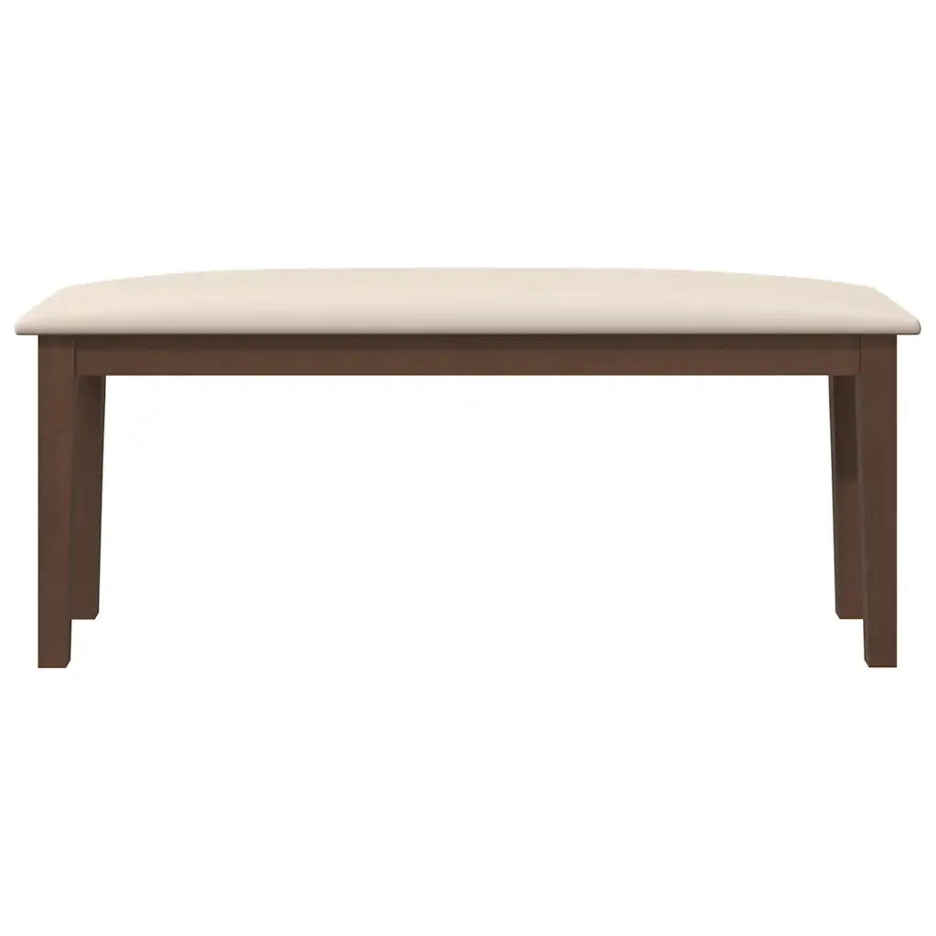 Panca 110 cm Marrone in Legno Massello di Hevea 4102601