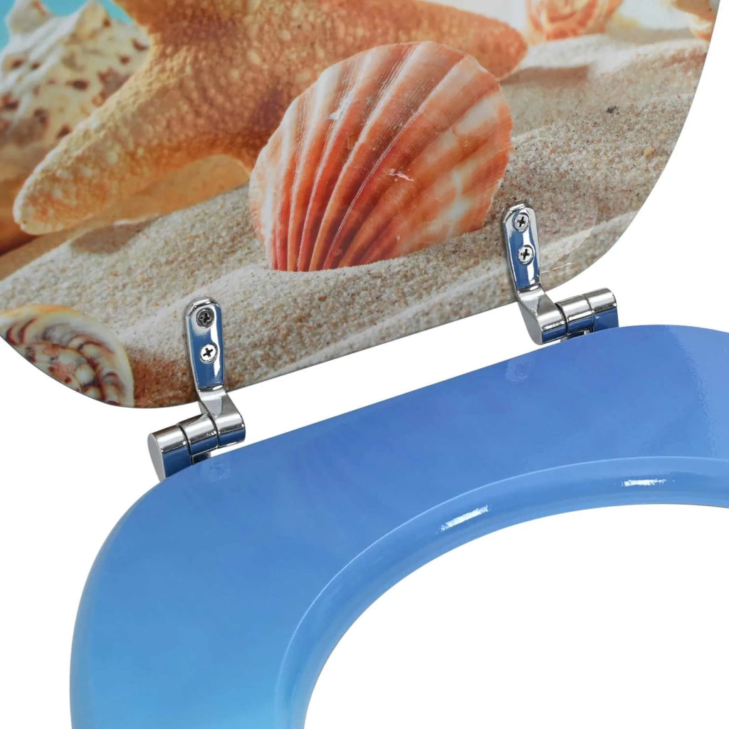 Sedile per toilette con chiusura morbida Blu Chiaro 44 x 38 cm