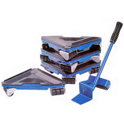 Trade Shop - Sollevatore Mobili Pesi Leva A Rullo 4 Basi Con Ruote Per Trasporti Traslochi -