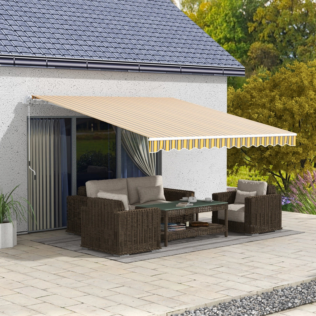 Tenda da sole ¨C zephmum ¨C Giallo Grigio 3.5x2.5 m