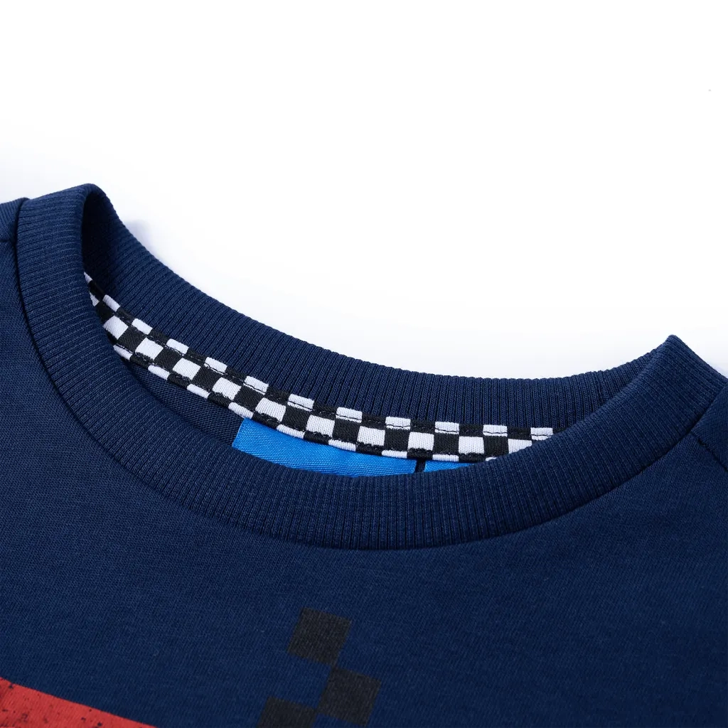 Maglietta Bambini Maniche Lunghe Blu Marino 116cod mxl 133176