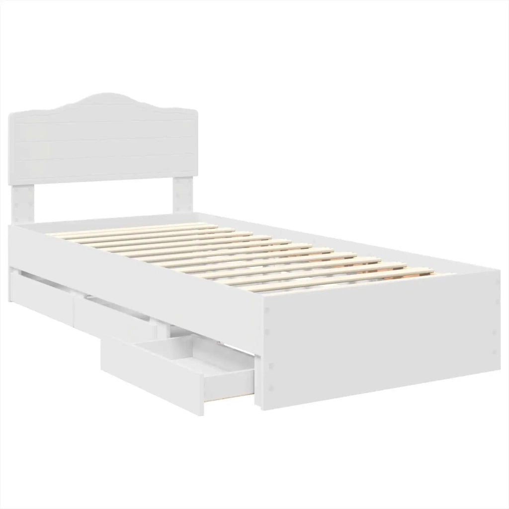 Struttura del letto Bianco 90 x 200 cm Legno Ingegnerizzato
