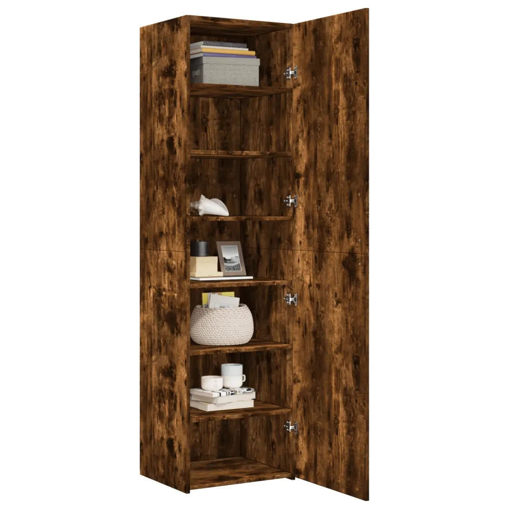 Credenza Rovere Fumo 50x42,5x185 cm in Legno Ingegnerizzato 3281417