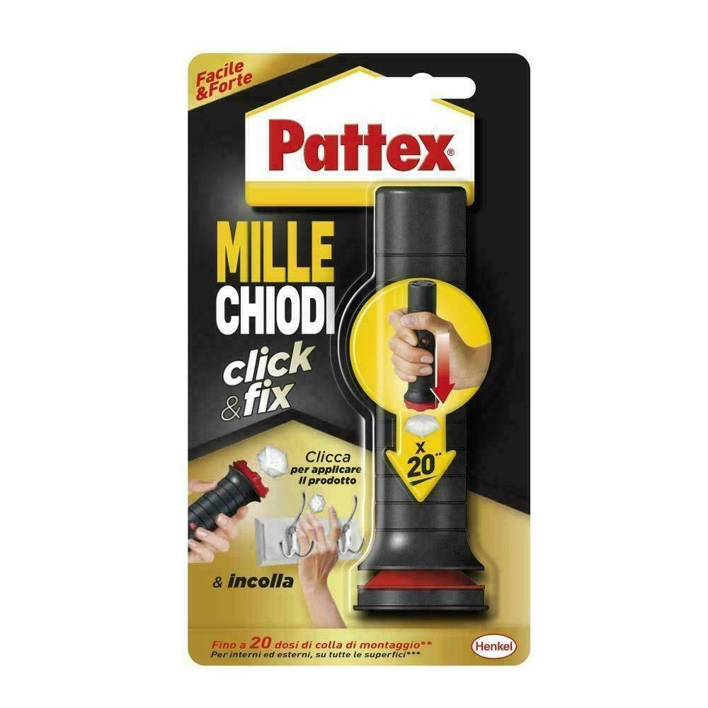 Trade Shop - Adesivo Colla Istantanea Pattex Millechiodi Click & Fix 30g Universale -