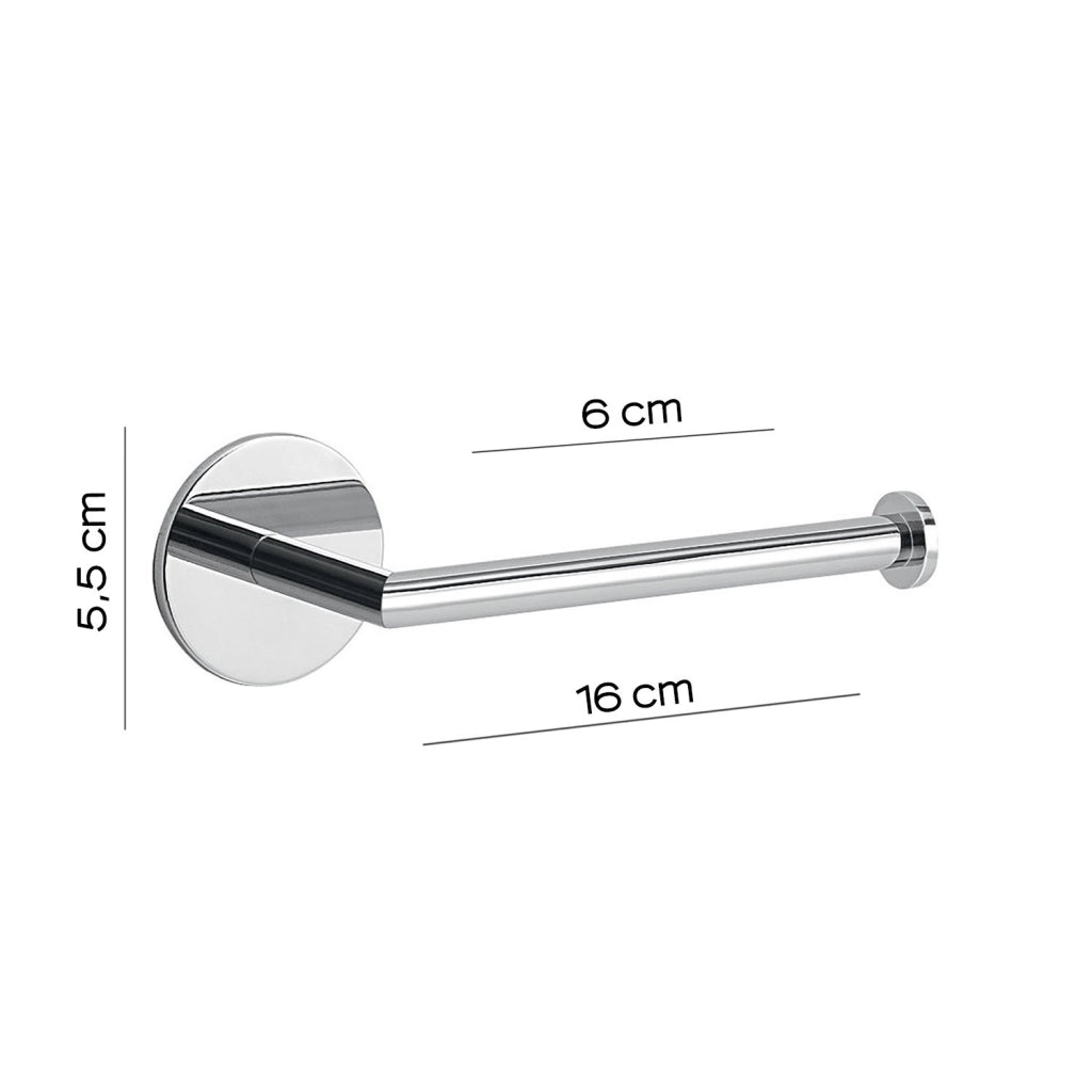 Portarotolo da muro in ottone e alluminio 3624 Gedy serie GEA Cromato