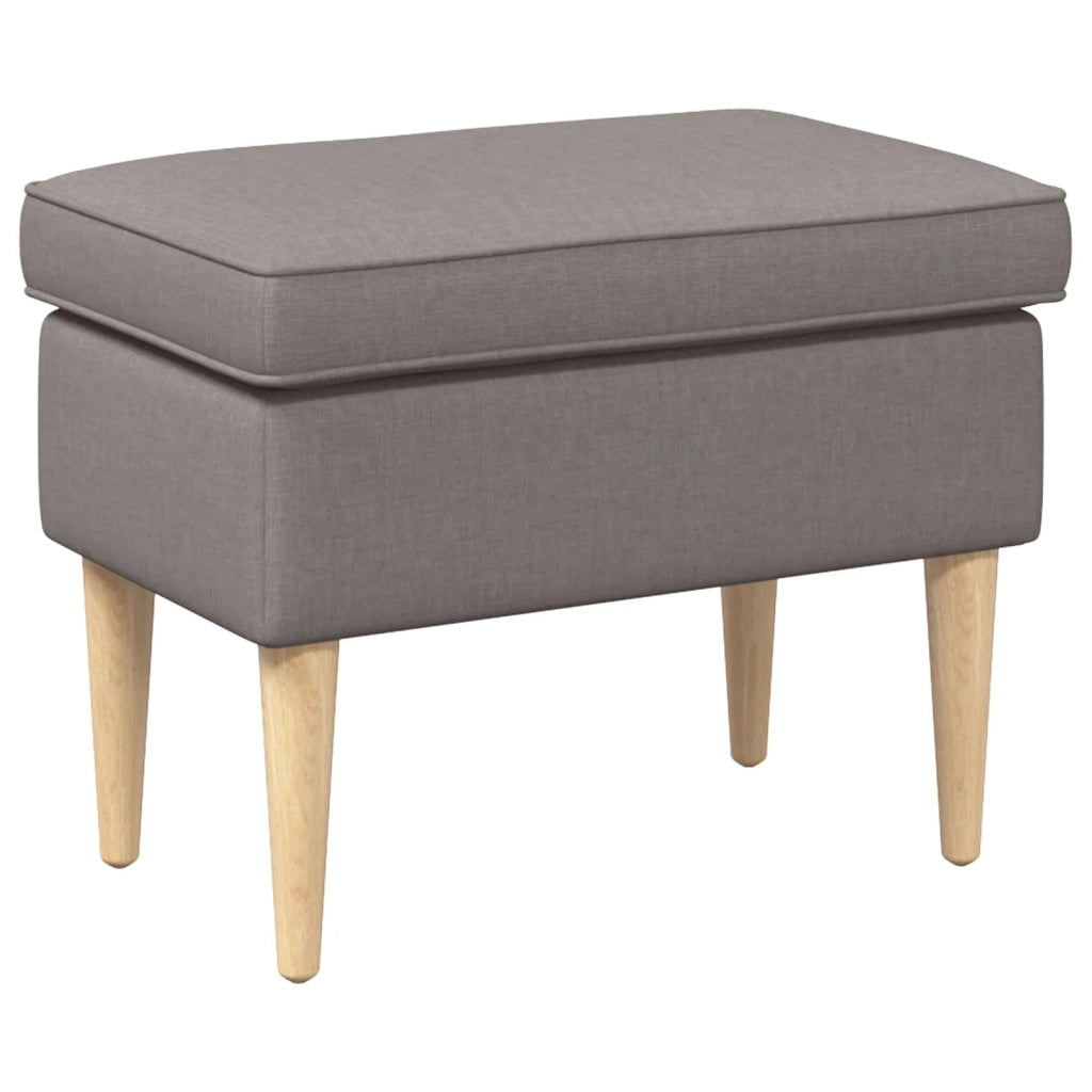 Poltrona con Ottomano 2 pz Tortora Tessuto 3418815
