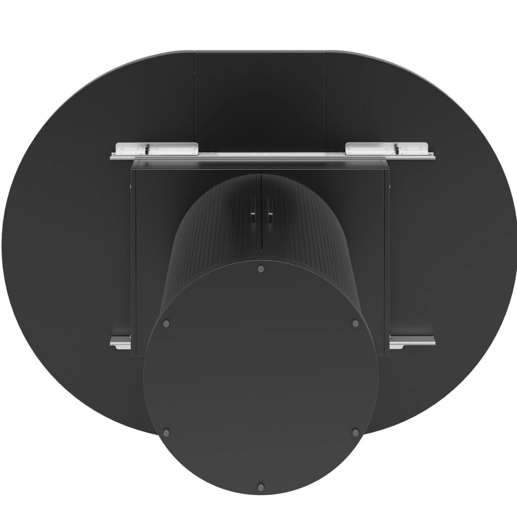 Tavolo da pranzo allungabile 118(158)x118x76.8 cm con vano contenitore; MDF nero