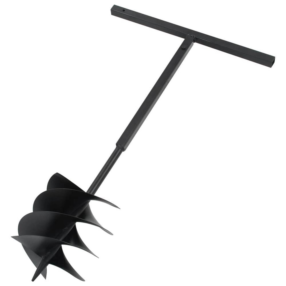 Earth Auger With Handle 250 Mm Steel Black