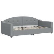 Letto singolo | Letto per adulti | Letto da Giorno Grigio Chiaro 90x190 cm in Tessuto